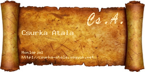 Csurka Atala névjegykártya